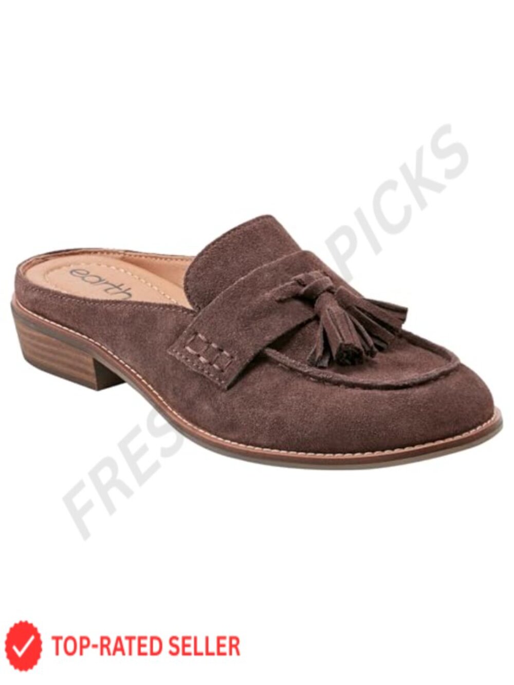 Earth Everett Mule Leather Slip-On Loafer with Cushioned Insole